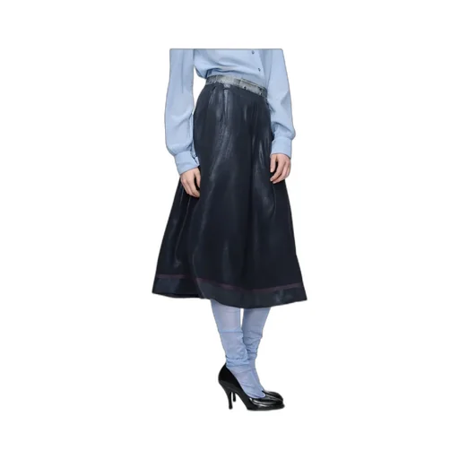 Maison Margiela Foil Treated Midi Skirt