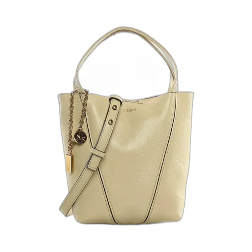 Chlo Spin Logo Printed Small Tote Bag