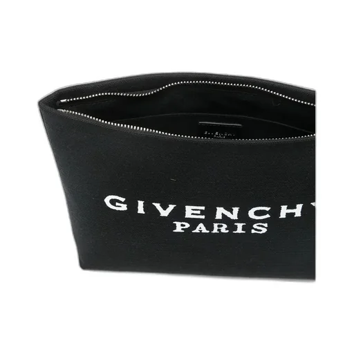 Givenchy Paris Signature Logo Zipped Pouc