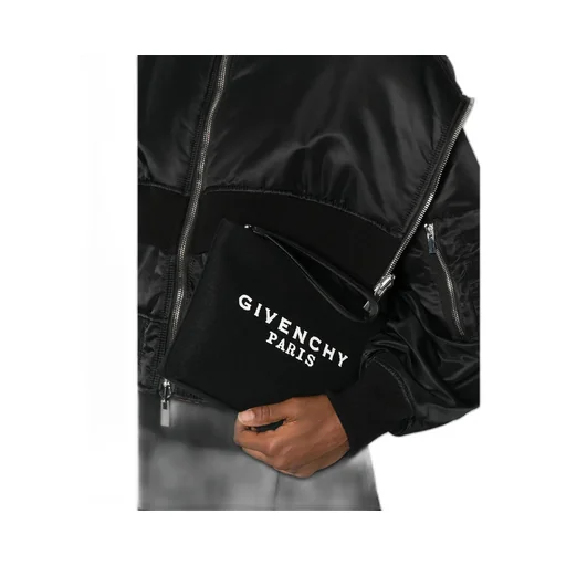 Givenchy Paris Signature Logo Zipped Pouc