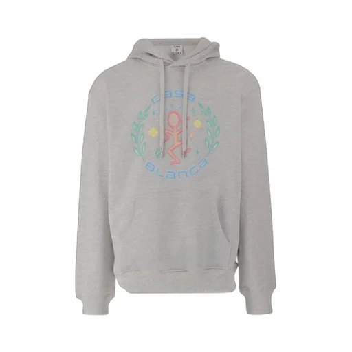 Casablanca Logo Printed Drawstring Hoodie