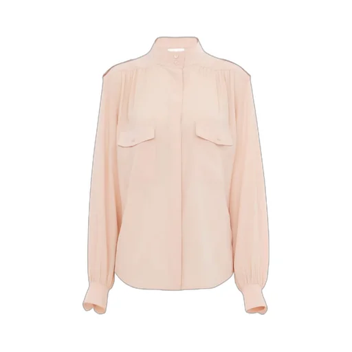 Chloé Gathered Long-Sleeve Blouse