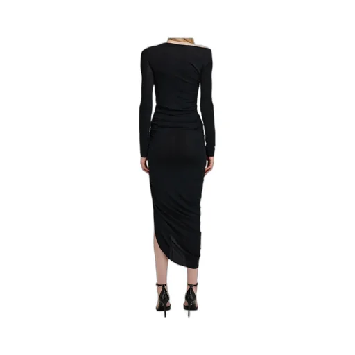 Ferragamo Long Sleeve Draped Dress