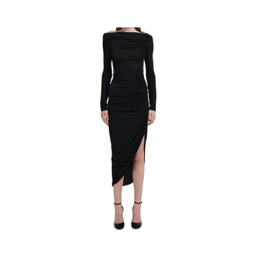 Ferragamo Long Sleeve Draped Dress