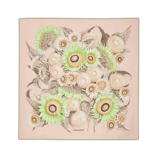Sunflower Print Silk Scarf