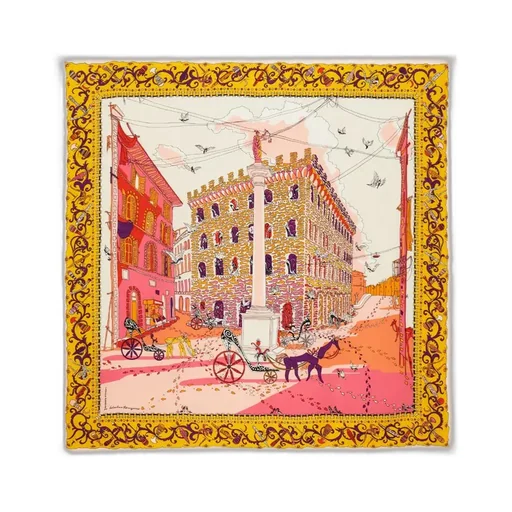 Palazzo Spini Feroni Print Silk Foulard