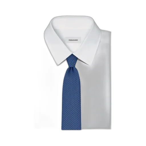 Ferragamo Gancini Print Pointed-Tip Tie