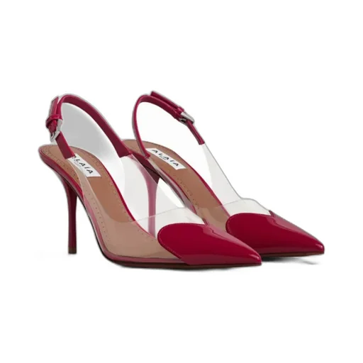 Heart-Toe Slingback Pumps