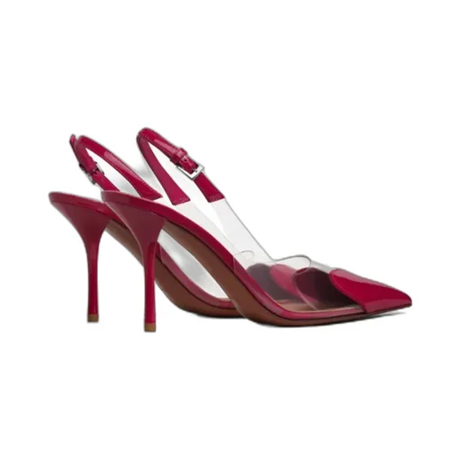 Heart-Toe Slingback Pumps