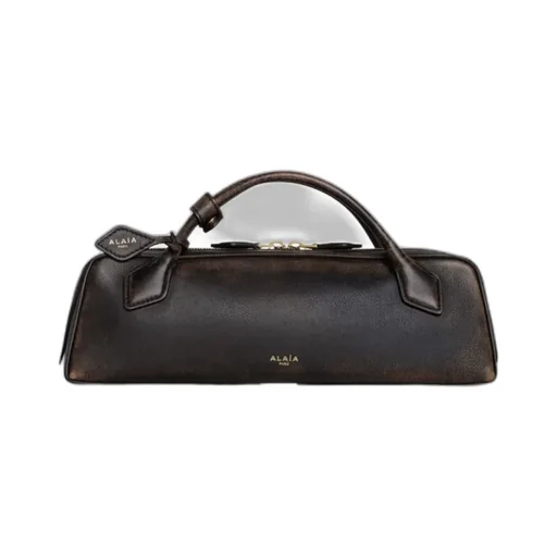 Le Teckel Clutch In Aged Leather
