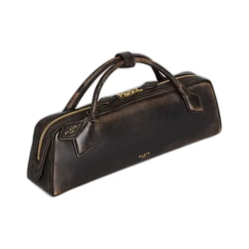 Le Teckel Clutch In Aged Leather
