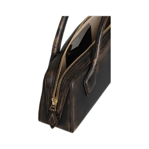 Le Teckel Clutch In Aged Leather