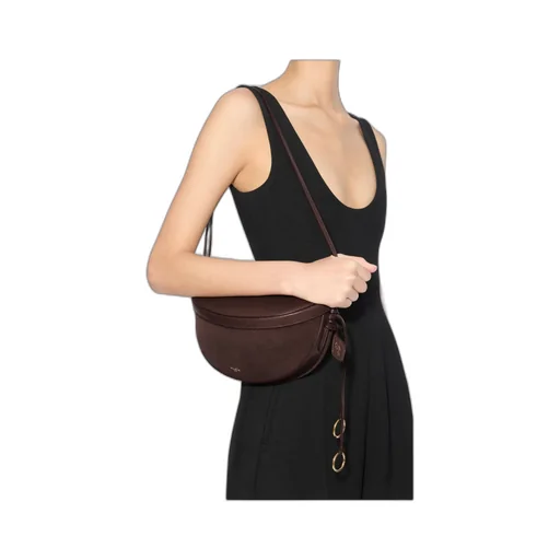 Hip East West Bi-Material Bag In Leather