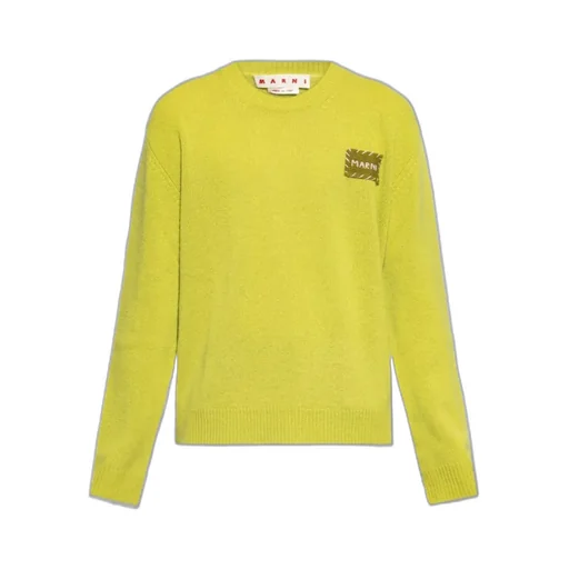 Marni Logo Patch Crewneck Jumper