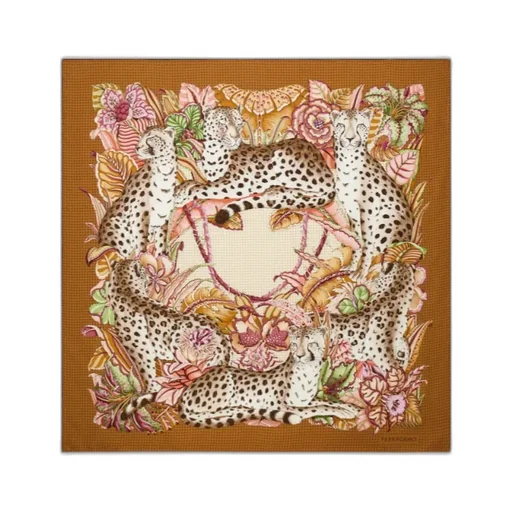 Ferragamo Floral Printed Square Shape Scarf