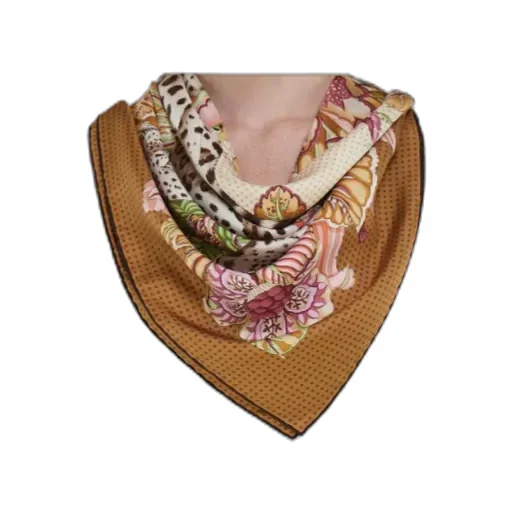 Ferragamo Floral Printed Square Shape Scarf