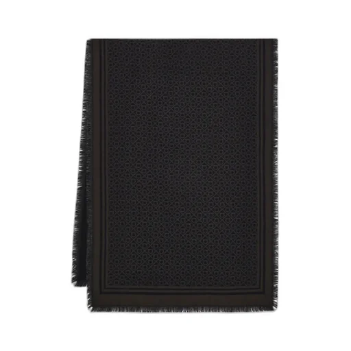 Ferragamo Fringed Hem Gancini Scarf