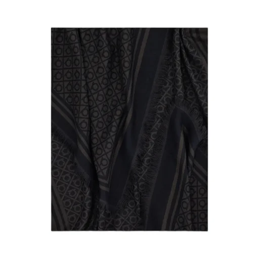 Ferragamo Fringed Hem Gancini Scarf