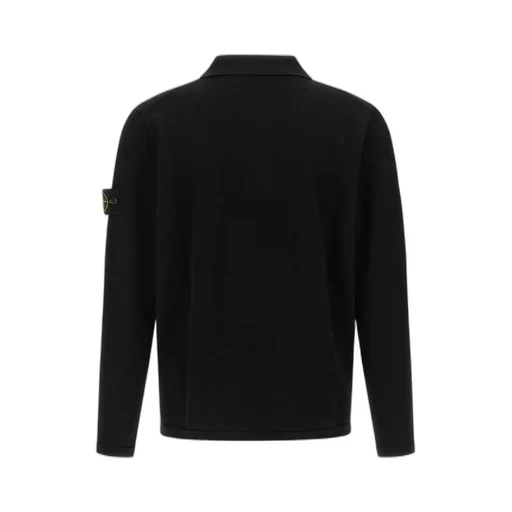 Stone Island Long-Sleeve Knit Polo Shirt