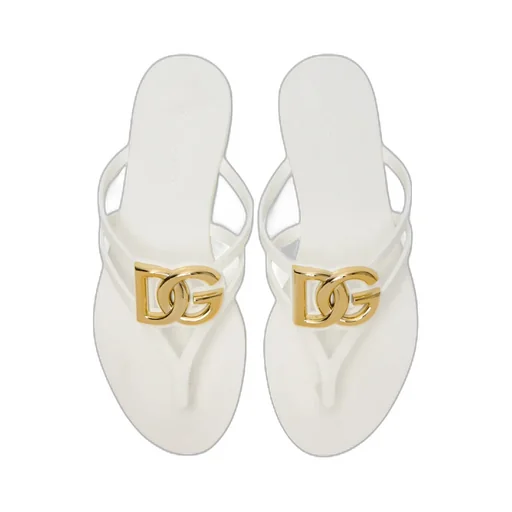 Dolce & Gabbana Logo Plaque Flip Flops