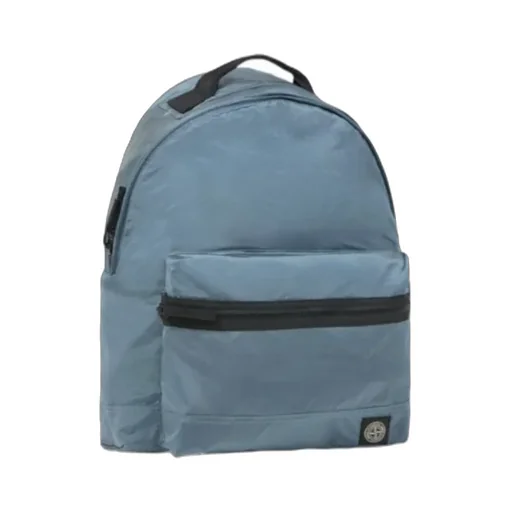 Stone Island Logo Patch Zipped Backpack