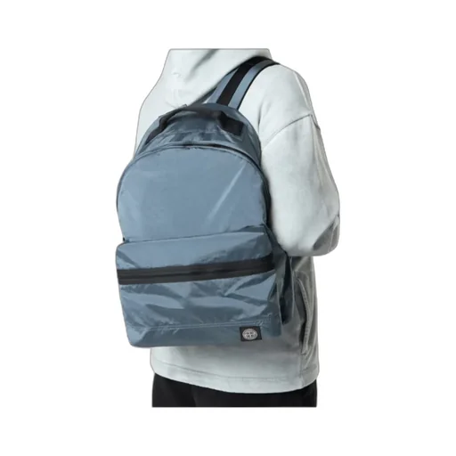 Stone Island Logo Patch Zipped Backpack