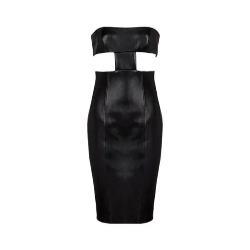 Strapless Lambskin Dress