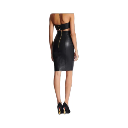 Strapless Lambskin Dress