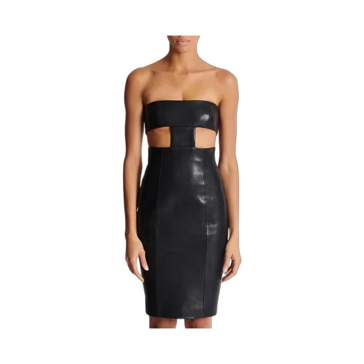 Strapless Lambskin Dress