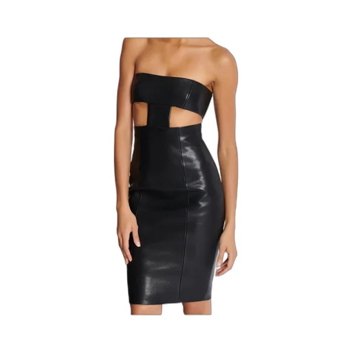 Strapless Lambskin Dress