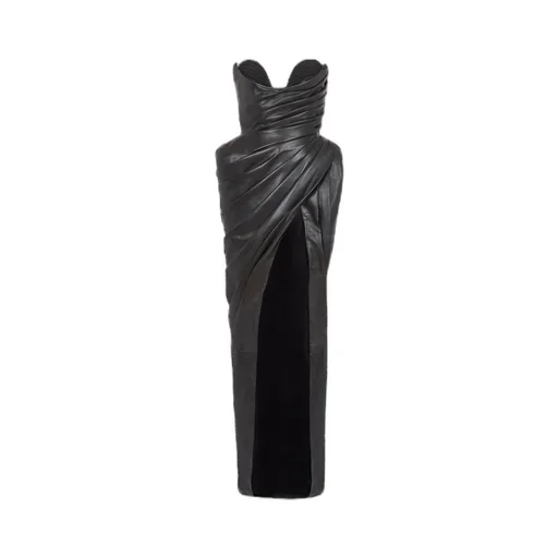 Strapless Leather Bodycon Dress