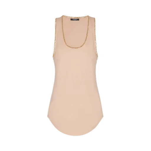 Relaxed Jersey Tank Top With Chains