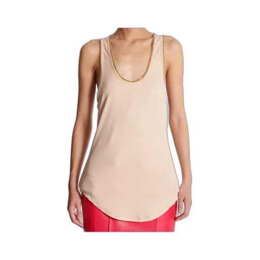 Relaxed Jersey Tank Top With Chains