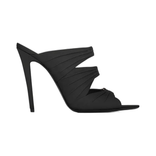 Saint Laurent Emilie Logo Embellished Mules