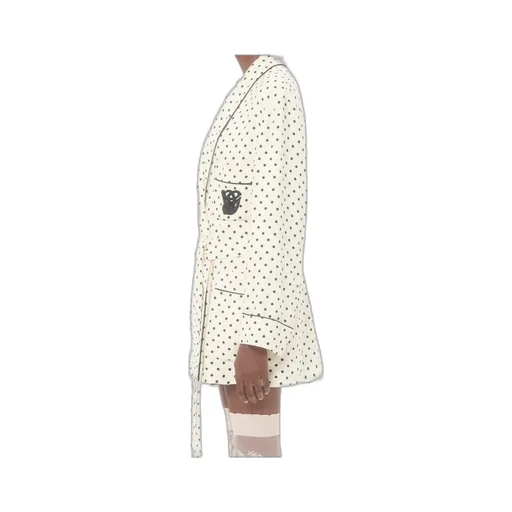 Valentino Polka Dot Printed Belted Blazer