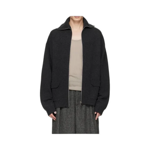 Cashmere Knitted Zip-Up Cardigan