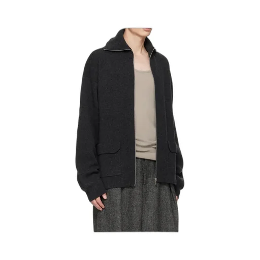 Cashmere Knitted Zip-Up Cardigan