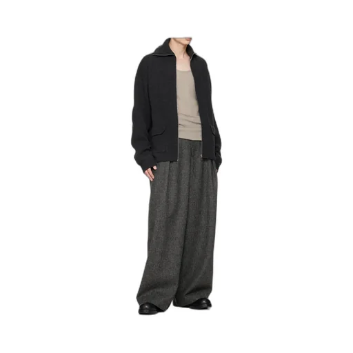 Cashmere Knitted Zip-Up Cardigan