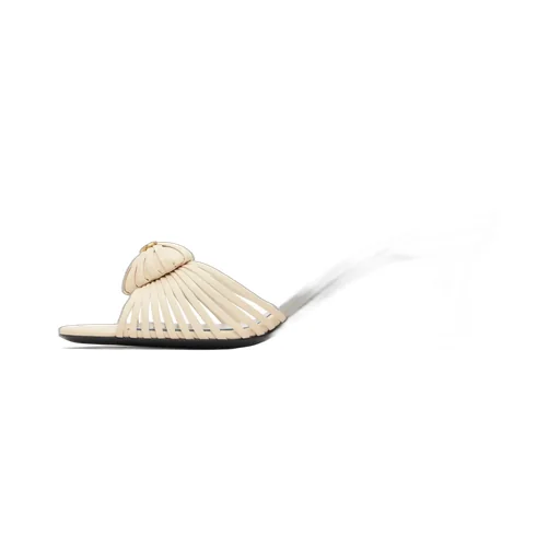 Leather Woven Heart-Shaped High-Heeled Sandals