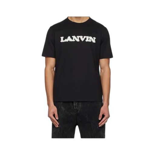 Imitation Lambswool Logo Cotton T-Shirt