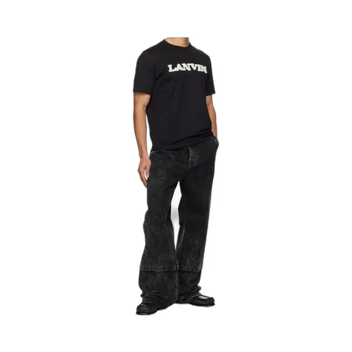 Imitation Lambswool Logo Cotton T-Shirt