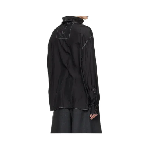 Silk Satin Turtleneck Shirt