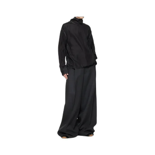 Silk Satin Turtleneck Shirt