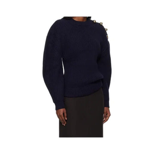 Ribbed Knitted Wool Sweater
