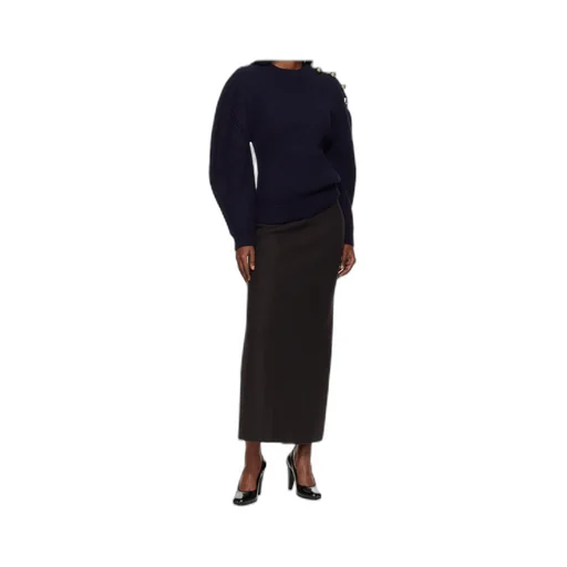 Ribbed Knitted Wool Sweater