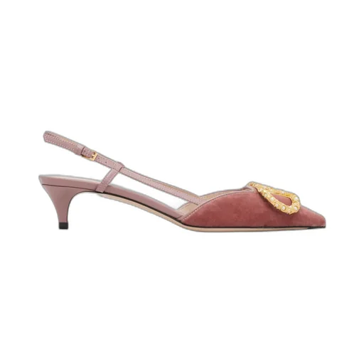 Vlogo Iconic Velvet Slingback Heels