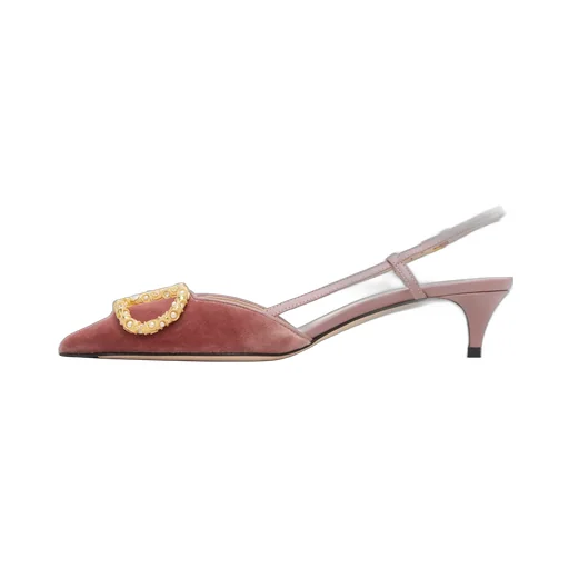 Vlogo Iconic Velvet Slingback Heels