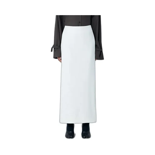Back Zipper Midi Skirt