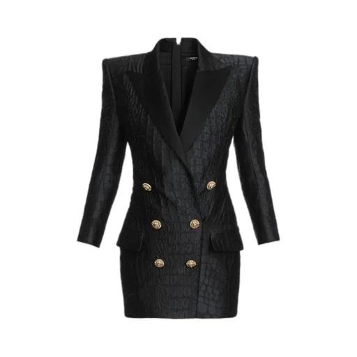 Button Textured Mini Dress