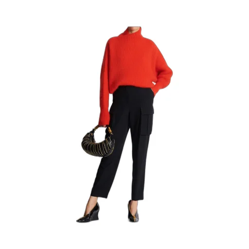 Mohair Knit Jumper With Collar Detail